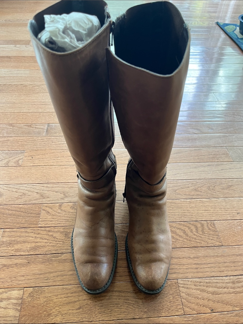 Nine West Brown under the-Knee Leather Riding Boots